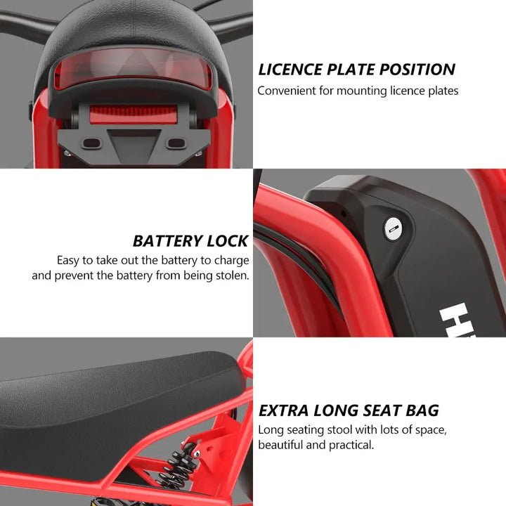 Hidoes B6 Electric Bike – 1200W Brushless Motor • 48V 15.6Ah Lithium Battery • 20×4” Fat Tire Snow & Off-Road E-Bike • Powerful Adult Electric Motorcycle Bicycle