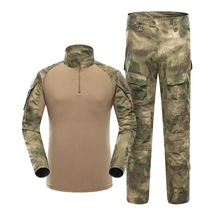 Camo Tactical Uniform Airsoft Ripstop Suit Multi Pocket Suits Hunting Pants Men Trainning Shirts Airsoft Paintball Clothes Sets