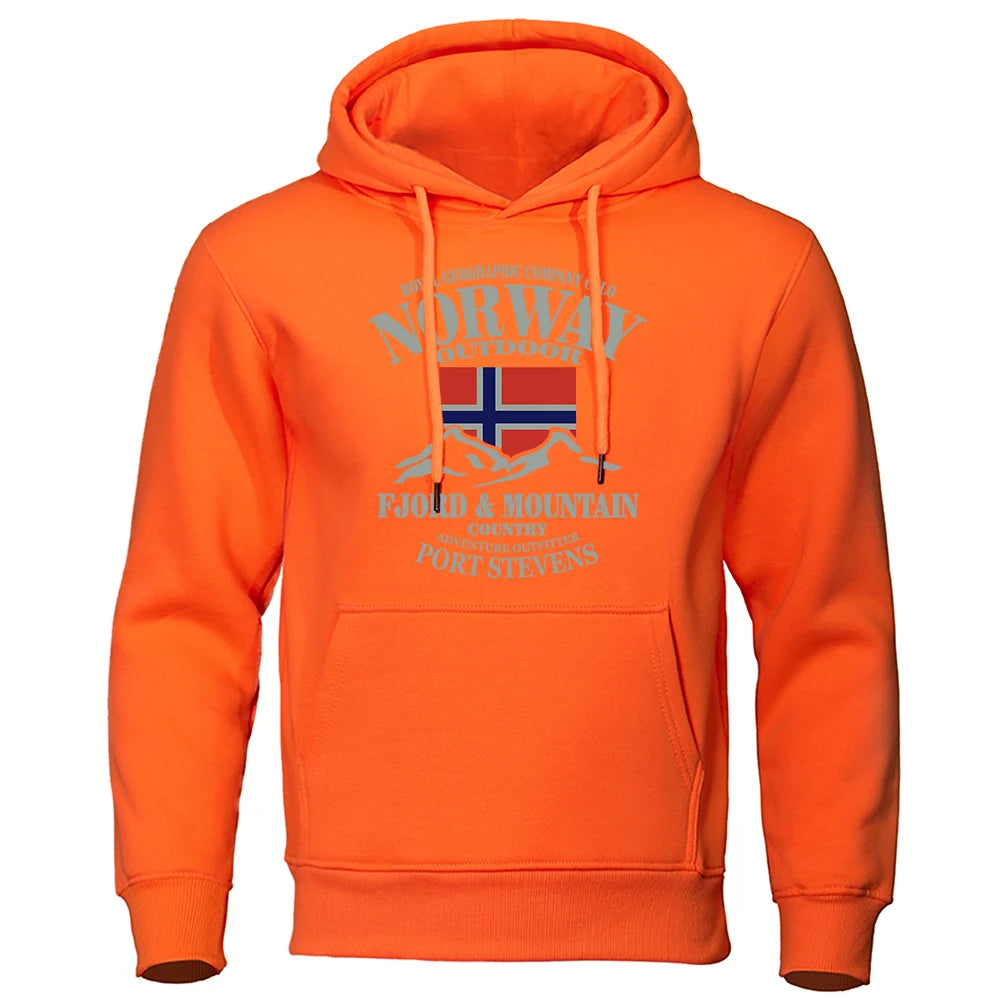 Norway FjordFashion High Quality Hoody Oversize Casual Mountain Hoodies For Men Autumn Street S-Xxl Hoodie Loose  Clothing Women