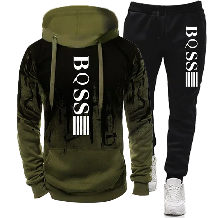 New Men's Sets Autumn Bicycle pullover Hoodie and Pants 2 Pieces Casual Tracksuit Male Brand Running Jogging Sportswear Suit