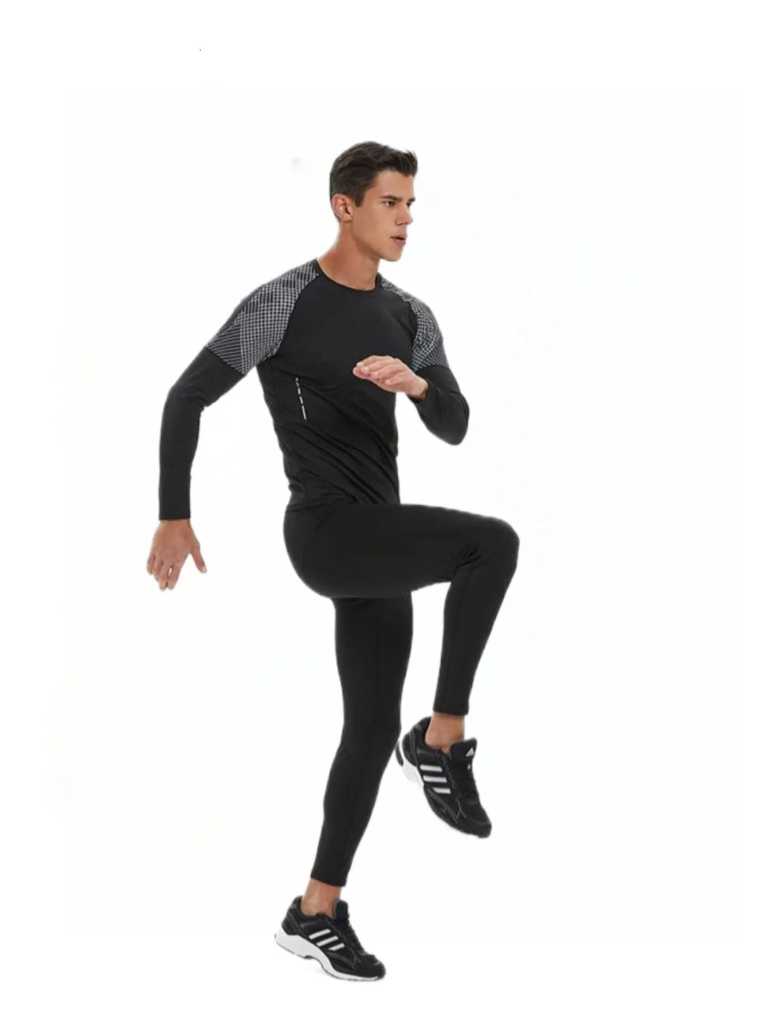 Men's fashionable outdoor fitness long sleeved T-shirt, sun protection clothing, fitness casual compression shirt