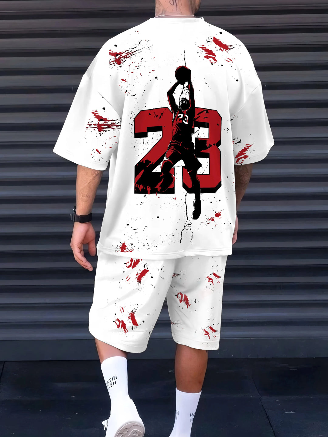 Summer 2025 New men's suit 3D printed casual sportswear polyester men's wear