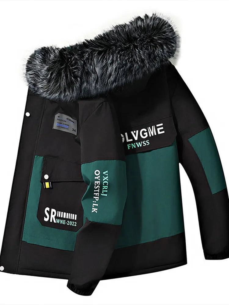 2026 Autumn/Winter Fashion Sports Plus Fleece Thick Warm Jacket Men's Casual Loose Comfortable Large Size High Quality Coat 4XL