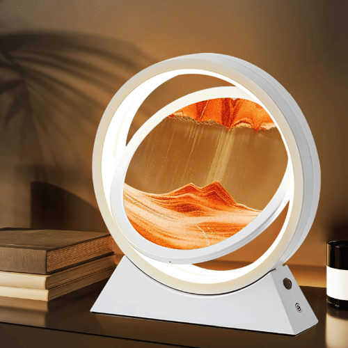 Luminous Quicksand Hourglass Lamp – Flowing Sand Landscape Art Light for Home & Office